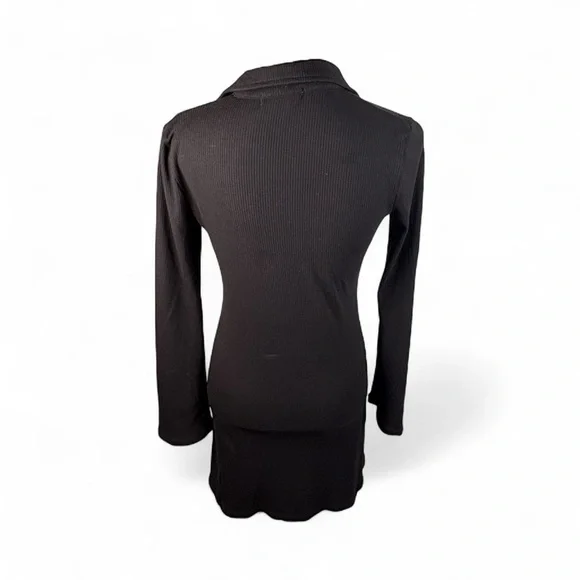 Copper Key Collared Ribbed Knit Black Dress NWT XS - Picture 5 of 11